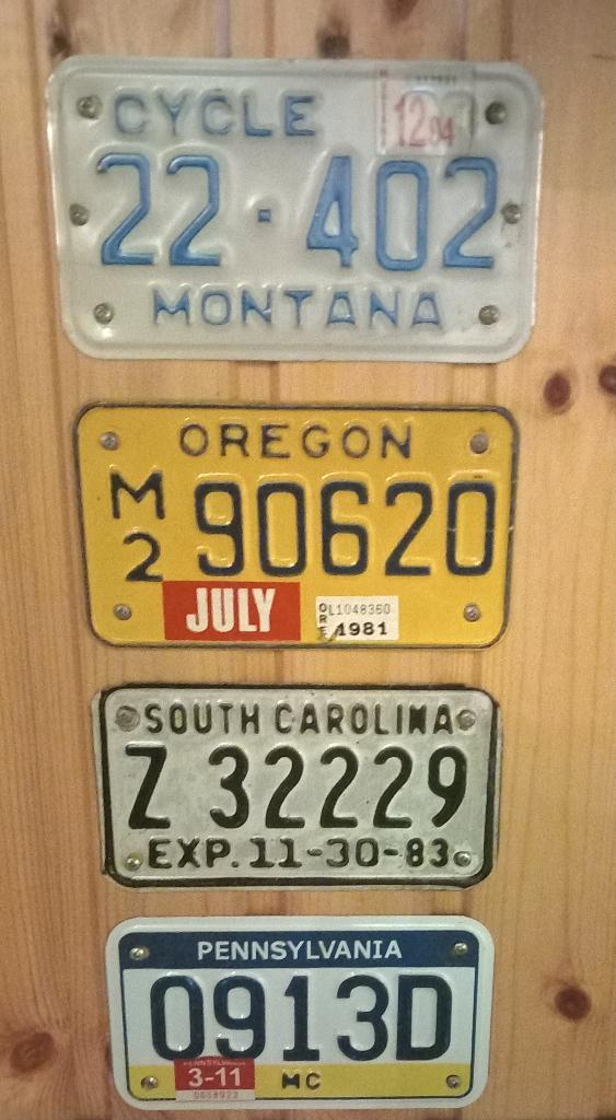 PLAQUES D'IMMATRICULATION DE MOTOS AMÉRICAINES RECHERCHÉES, Collections, Collections complètes & Collections, Enlèvement ou Envoi