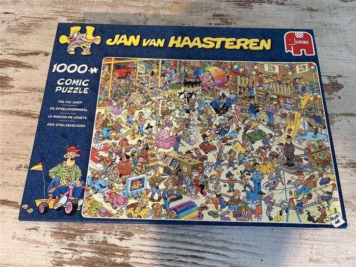 Jan van Haasteren - de speelgoedwinkel - 1000 stuks - s2124, Hobby en Vrije tijd, Denksport en Puzzels, Zo goed als nieuw, Verzenden