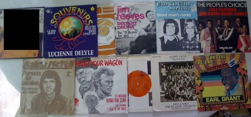 70-tal nogal exclusieve 45t + double sided hitsingels, Cd's en Dvd's, Vinyl Singles, Single, Ophalen of Verzenden, Zo goed als nieuw