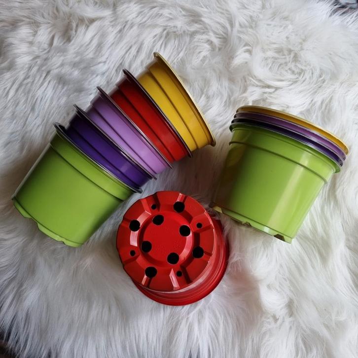 Pots de pépinière/pots de fleurs - ø 13 cm - set (10 pièces), Jardin & Terrasse, Pots de fleurs, Neuf, Synthétique, Intérieur