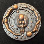 Genummerde kunstmedaille Familie Fibru België groot brons, Postzegels en Munten, Penningen en Medailles, Ophalen of Verzenden