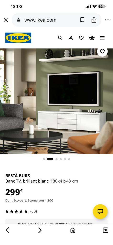 Meuble tv, Maison & Meubles, Enlèvement, Comme neuf