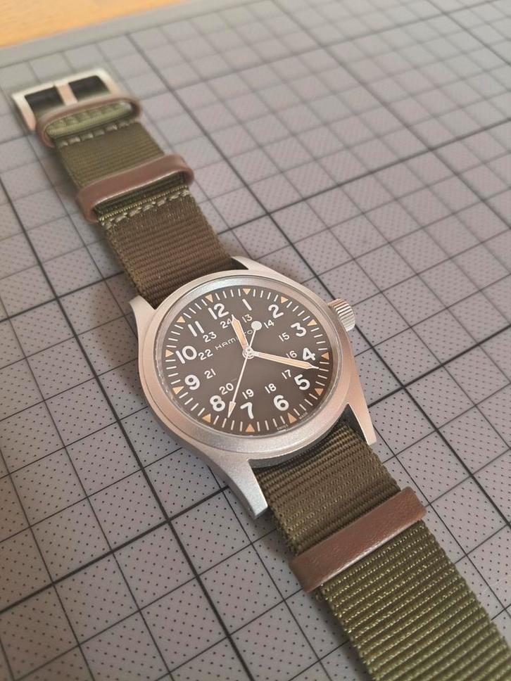 Hamilton Khaki Field Mechanical 38mm, Handtassen en Accessoires, Horloges | Heren, Ophalen