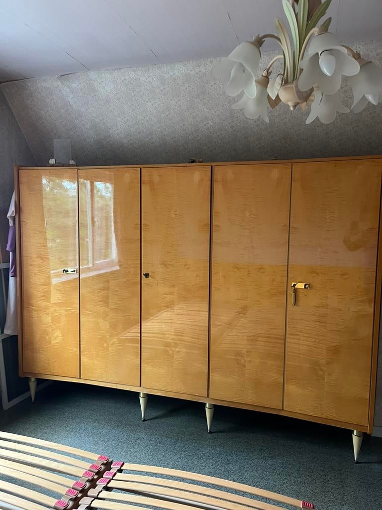 Armoire chambre a coucher années ´60, Maison & Meubles, Avec tablette(s), 200 cm ou plus, Vintage, Utilisé