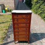 Antieke Franse semainier in mahonie, Huis en Inrichting, Kasten | Ladekasten, Ophalen, Zo goed als nieuw