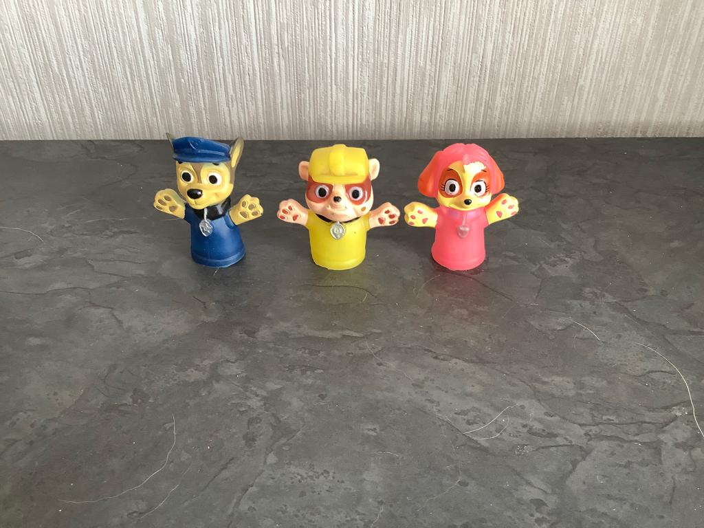 Paw Patrol vingerpopjes (6 cm), Ophalen of Verzenden, Gebruikt