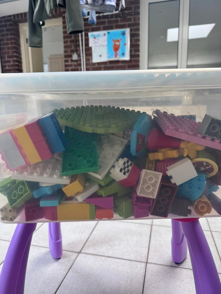 Doos vol duplo met bouwplaat, Ophalen, Gebruikt