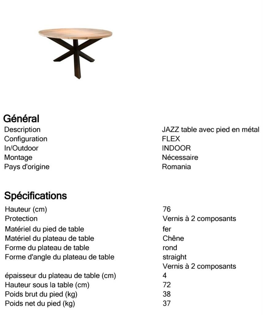 Magnifique Table ronde 4-6, Maison & Meubles, Rond, Comme neuf, Enlèvement, Chêne