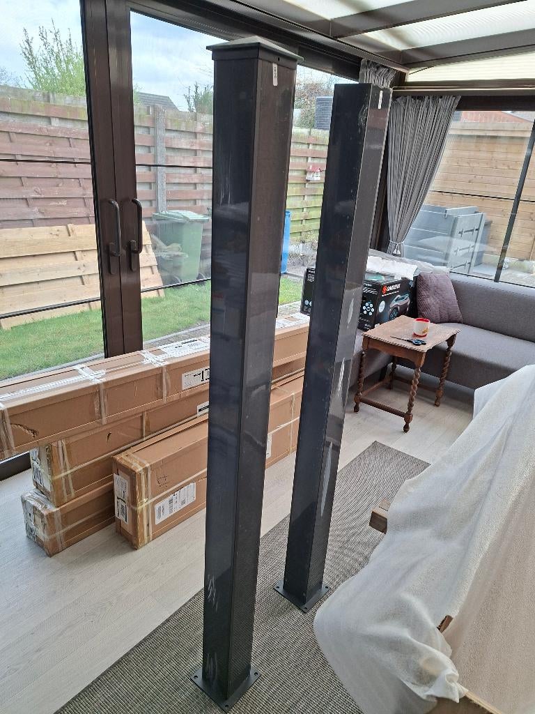 4 Aluminium palen, Ophalen, Nieuw, Minder dan 180 cm, Palen