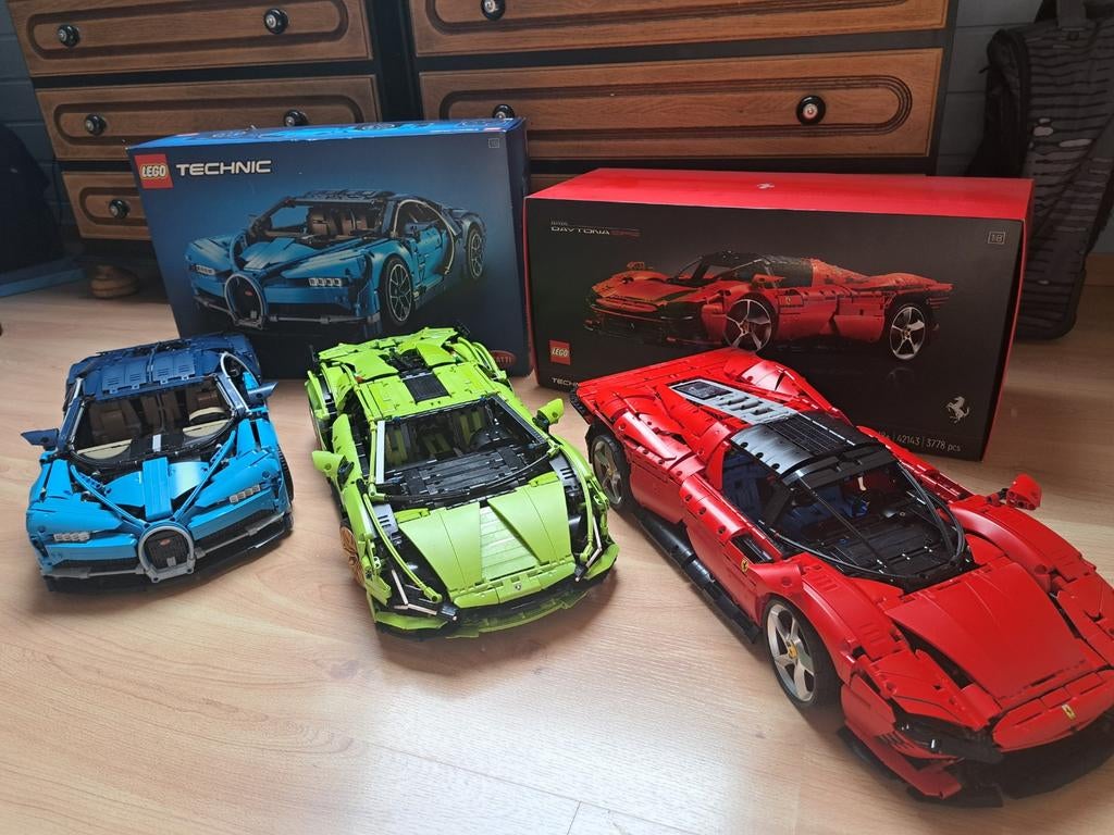 Lego technic supercars, 3 stuks, Ophalen, Compleet, Lego, Technic