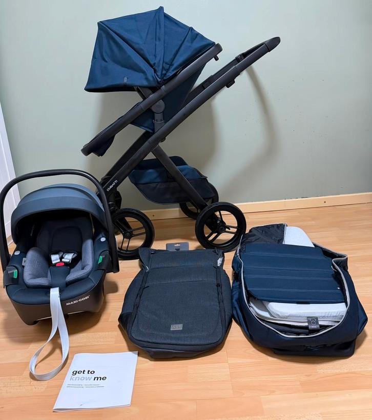 Dubatti Two E2 3-en-1marine/bleu avec maxi cosi Pebbel 360, Enfants & Bébés, Poussettes & Combinaisons, Comme neuf, Poussette
