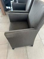 6 stoelen op wieltjes in goede staat, Ophalen, Gebruikt, Minder dan 75 cm, Stof