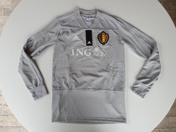Grijze trainingstrui KBVB ING (Adidas, S) (nieuw), Verzamelen, Sportartikelen en Voetbal, Nieuw, Overige typen, Ophalen of Verzenden