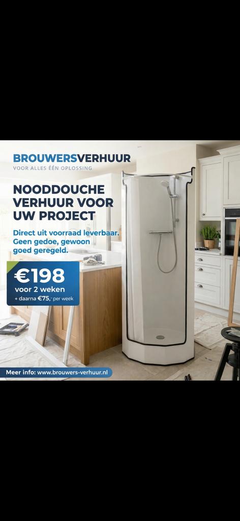 Nooddouche te huur incl levering, easyshower, Ophalen, Nieuw