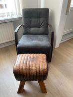 Fauteuil + poef, Ophalen, Gebruikt