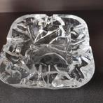 2 stuks Whalter glas vintage asbak+ kristal olie lamp, Ophalen of Verzenden