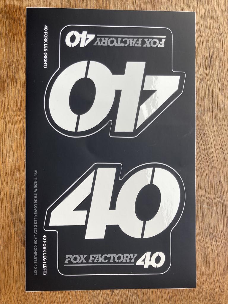 Stickers FOX 40, Vélos & Vélomoteurs, Enlèvement ou Envoi, Neuf, FOX RACING