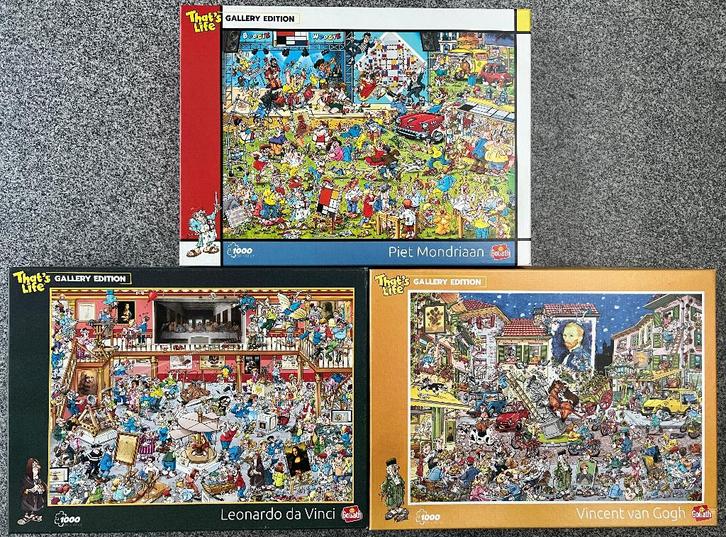 3 Puzzels That's Life - Gallery, Hobby & Loisirs créatifs, Sport cérébral & Puzzles, Comme neuf, Puzzle, 500 à 1500 pièces, Enlèvement ou Envoi