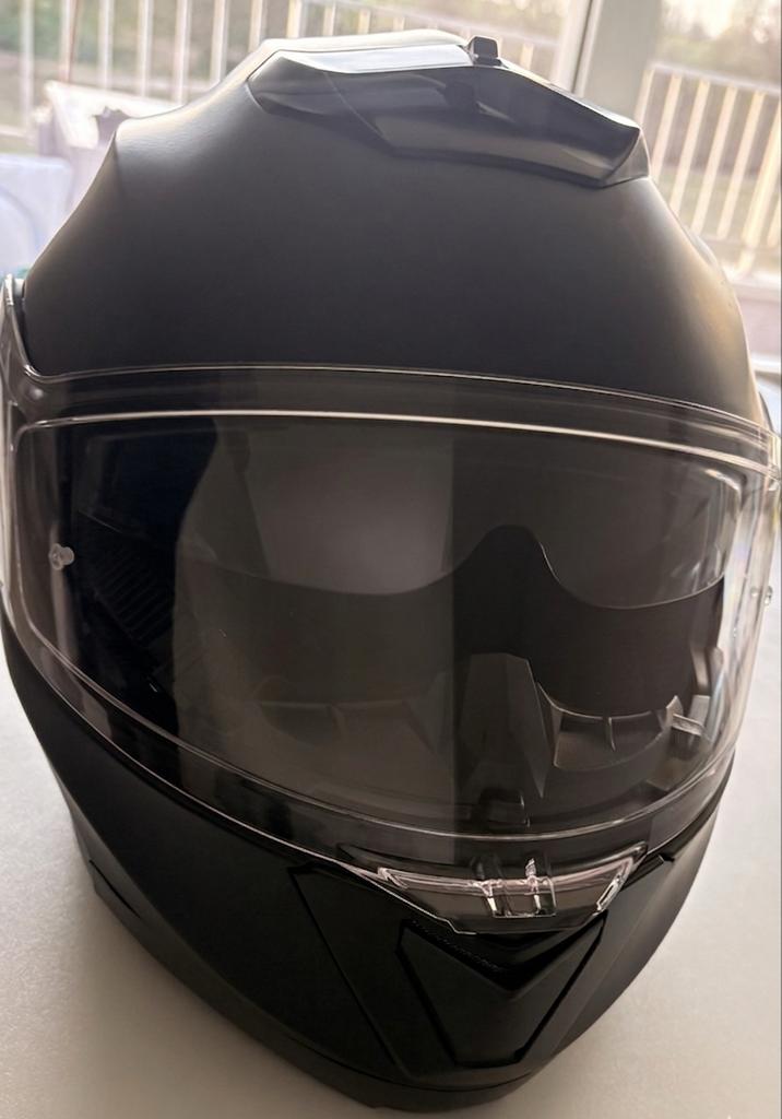 Casque de moto VINZ Santos avec pare-soleil intégré, Autres marques, Seconde main, Enlèvement ou Envoi, Casque système