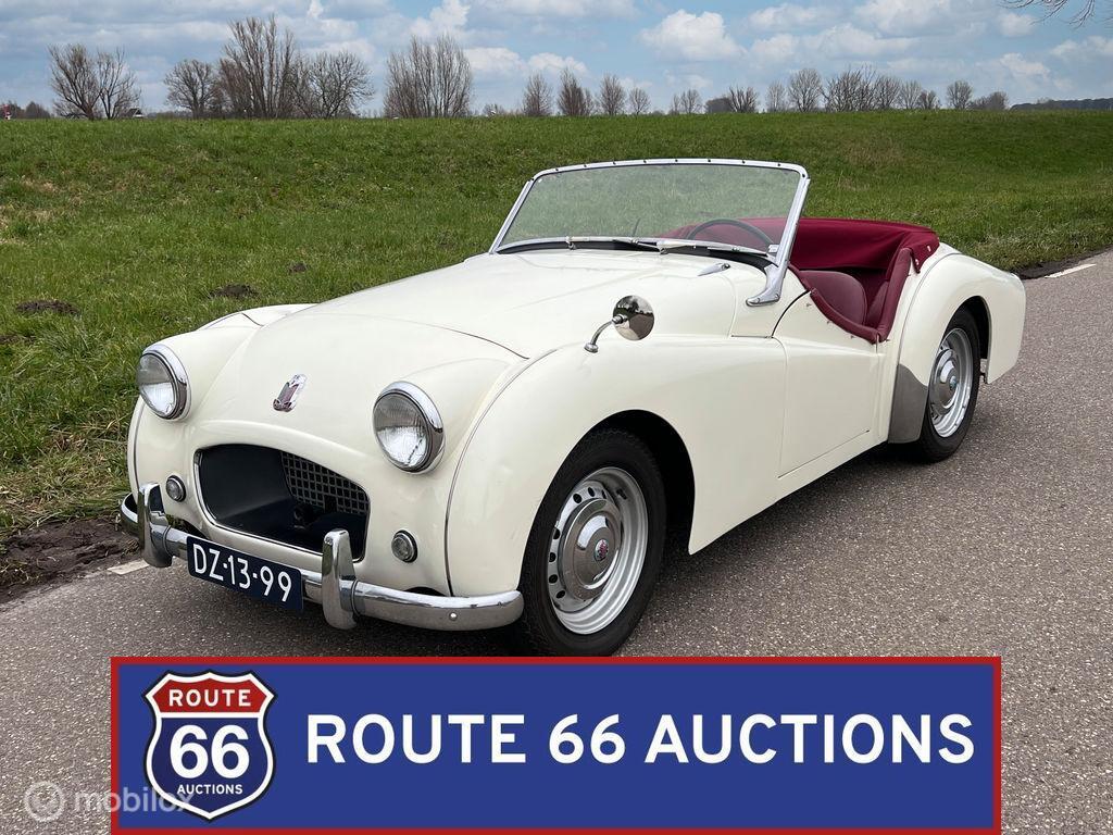Triumph TR2 | 1955 | Route 66 Auctions, Auto's, Triumph, Zwart, Bedrijf, Handgeschakeld