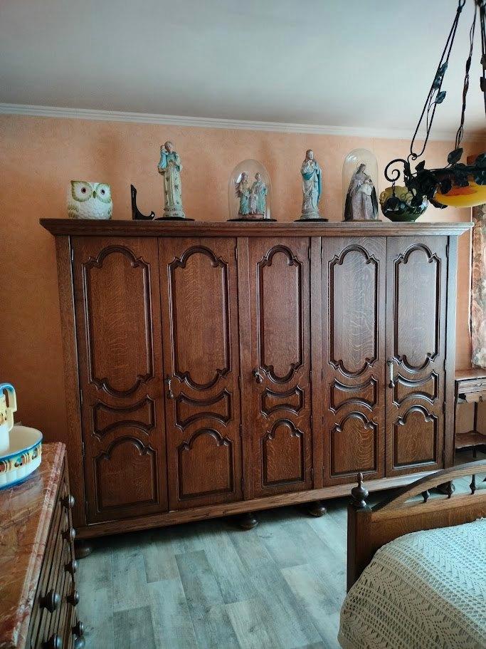 Slaapkamerkast en bed, Huis en Inrichting, Kasten | Kleerkasten, Zo goed als nieuw, 150 tot 200 cm, 150 tot 200 cm, 50 tot 75 cm