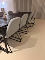 8 moderne, stoffen stoelen in goede staat, Huis en Inrichting, Stoelen, Ophalen, Gebruikt, Modern, strak, industrieel, Stof