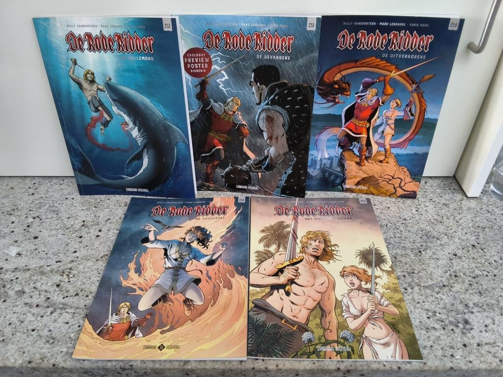 Strip de rode ridder, Ophalen