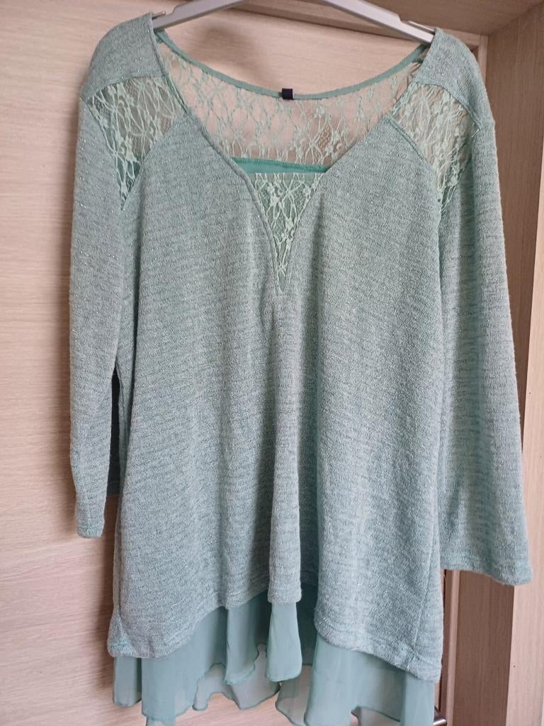 Pull paprika vert clair Med (46), Paprika, Enlèvement ou Envoi, Comme neuf, Taille 46/48 (XL) ou plus grande