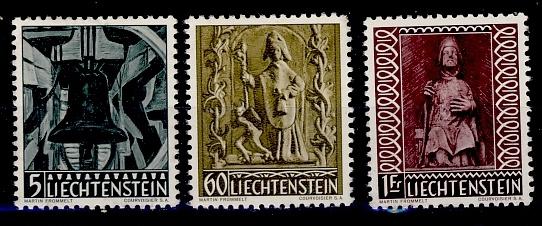 Liechtenstein 1959 - nr 386 - 388 **, Postzegels en Munten, Verzenden, Postfris