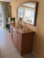 Eetplaats bestaande uit dressoir tafel en 5xstoel + spiegel, Ophalen, Gebruikt, Tijdloos modern, 4 tot 6 stoelen