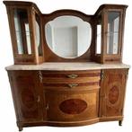 Unieke antieke kast met spiegel en glasvitrines-blikvanger, Ophalen