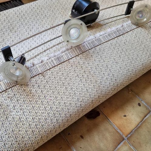 Mooie metalen - glazen plafondlamp met vier lampen, Huis en Inrichting, Lampen | Plafondlampen, Gebruikt, Metaal, Ophalen