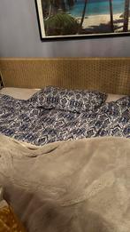 Bamboe/ rieten bed met 2 nachtkastjes, Huis en Inrichting, Slaapkamer | Matrassen en Bedbodems, 160 cm, Gebruikt, Ophalen, Bedbodem