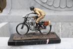 l homme sur une moto vintage bronze signé, DECKER, Enlèvement ou Envoi, Bronze
