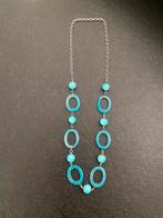 Set 3 dameskettingen ., Handtassen en Accessoires, Kettingen, Ophalen of Verzenden, Zo goed als nieuw, Blauw, Kunststof