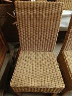 10 rotan stoelen met ecru kussen, Huis en Inrichting, Ophalen, Zo goed als nieuw