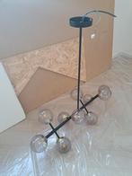 Hanglamp mid century MADE zwart goud glas, Huis en Inrichting, Lampen | Hanglampen, Ophalen, Gebruikt, Glas