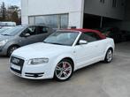 Audi A4 Cabrio S-Line, 2.0i Turbo, Autom, 2008, Cruise Contr, Auto's, Audi, 4 cilinders, A4, Wit, Leder