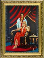 Schilderij van Tony Montana en Elvira Hancock (SCARFACE), Ophalen of Verzenden