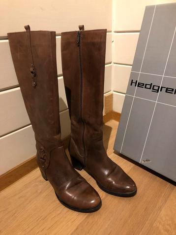 Hoge bruine lederen laarzen - HEDGREN - 39 m beschikbaar voor biedingen