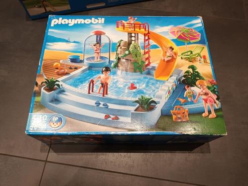 Playmobil - Openluchtzwembad met glijbaan 4858, Kinderen en Baby's, Speelgoed | Playmobil, Zo goed als nieuw, Complete set, Ophalen of Verzenden