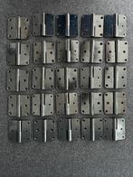 25 Argenta zwart gelakte metalen scharnieren 80x80x2,5mm, Huis en Inrichting, Woonaccessoires | Overige, Ophalen