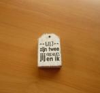 Witte houten bord plaat Wij zijn twee vriendjes jij en ik, Ophalen of Verzenden