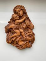 Kunstwerk - houtsnijwerk Madonna met kind, Antiek en Kunst, Ophalen