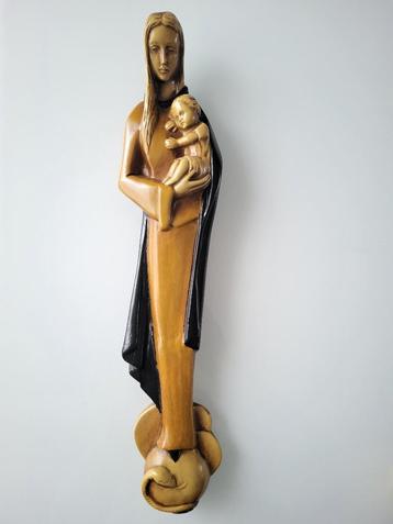 mariabeeld muurornament maria madonna met kind Ch Dauwe beschikbaar voor biedingen