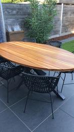 Tuintafel ovaal 2,10m, Tuin en Terras, Ophalen, Zo goed als nieuw, Ovaal, Hout