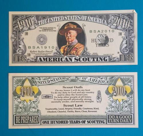Bankbiljetten Boy Scouts of America en Girl Scouts of Americ, Verzamelen, Scouting, Ophalen of Verzenden