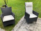 2 tuinstoelen met kussens, Tuin en Terras, Ophalen, Gebruikt