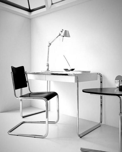 8x Vintage Tecta B11 chairs, ca80s, Huis en Inrichting, Stoelen, Gebruikt, Vijf, Zes of meer stoelen, Leer, Metaal, Zwart, Ophalen