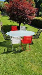 Table et chaises, Maison & Meubles, Tables | Tables à manger, Enlèvement, Utilisé, 100 à 150 cm, 50 à 100 cm